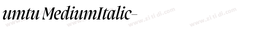 umtu MediumItalic字体转换